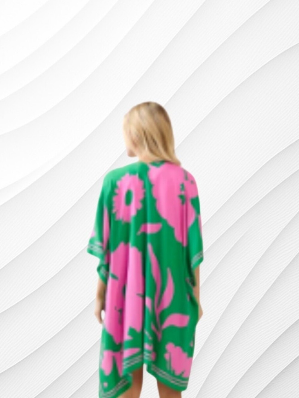 Vibrant Botanic Print Kimono - Picture 2 of 11